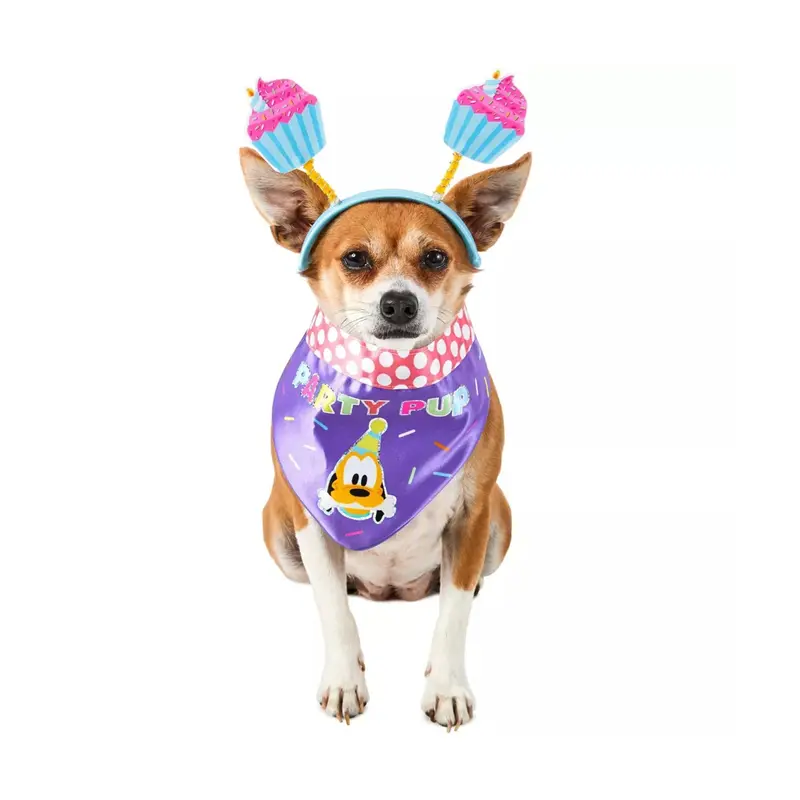 Disney Party Pup Bopper Dog Bandana Set by Rubies