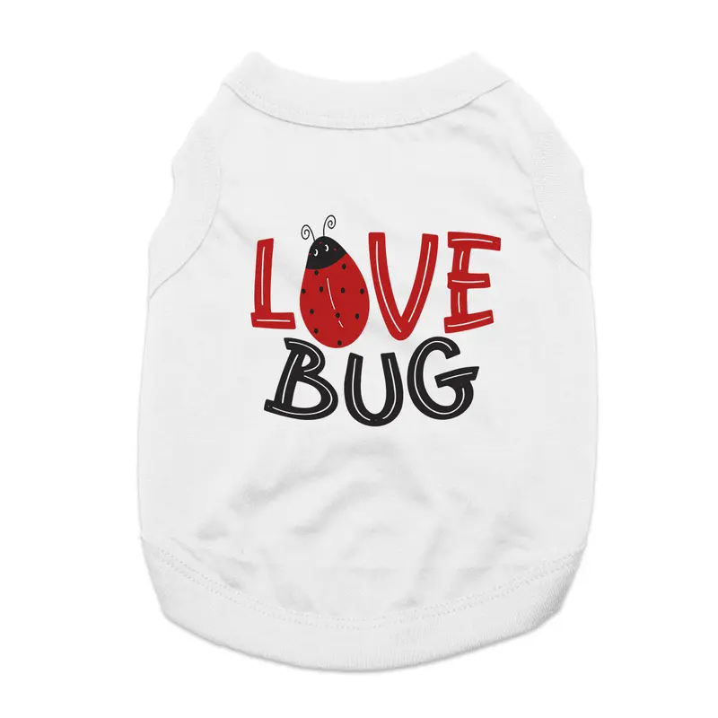 Love Bug Dog Shirt - White