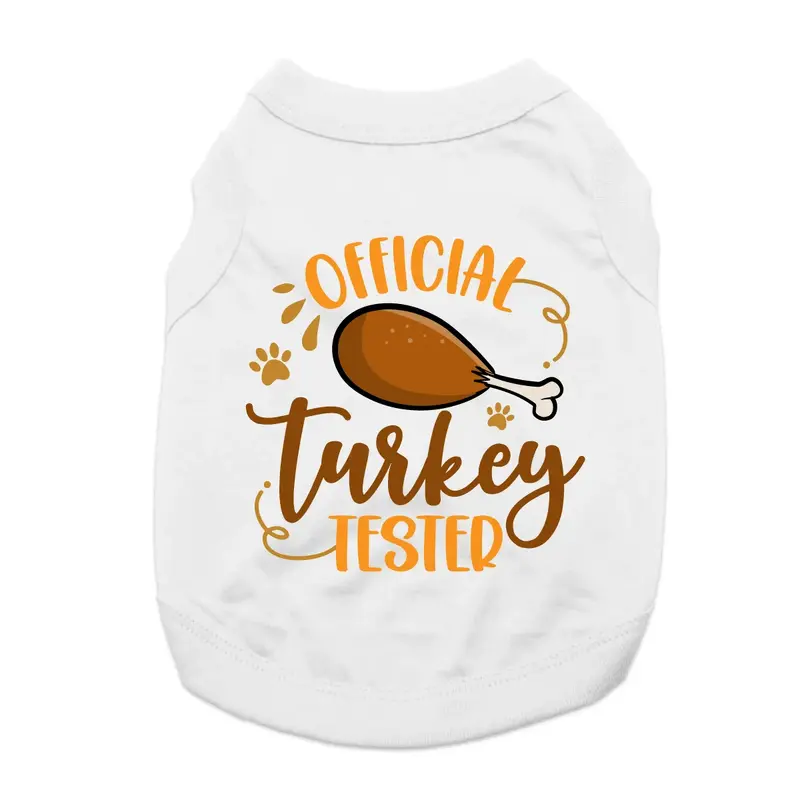 Official Turkey Tester Dog Shirt - White