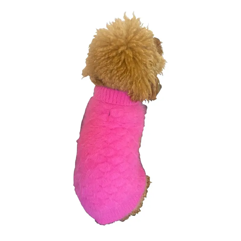 The Dog Squad Miranda Mermaid Dog Sweater - Hot Pink