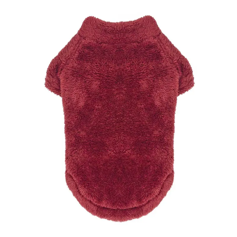 Doggie Design Soft Plush Dog Pullover - Burgundy