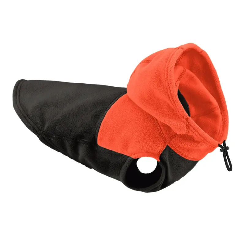 Gooby Fleece Vest Hoodie Dog Harness - Two Tone Black