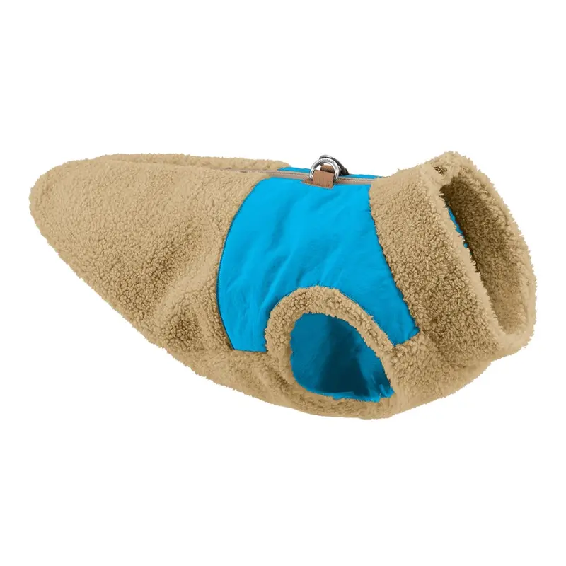 Gooby Zip Up Sherpa Fleece Dog Vest - Two Tone Cream