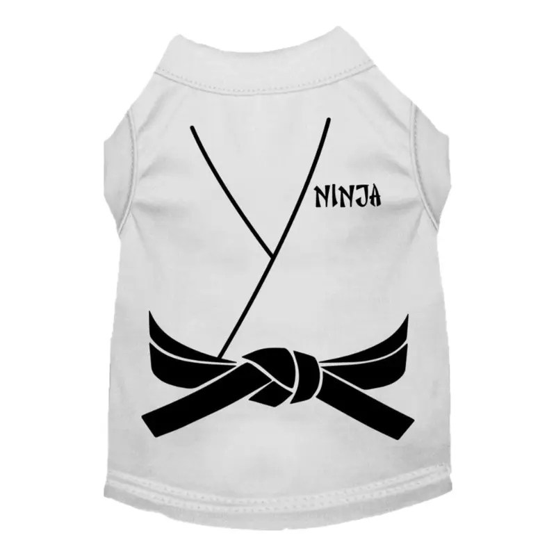Mirage Halloween Ninja Costume Dog Shirt - White