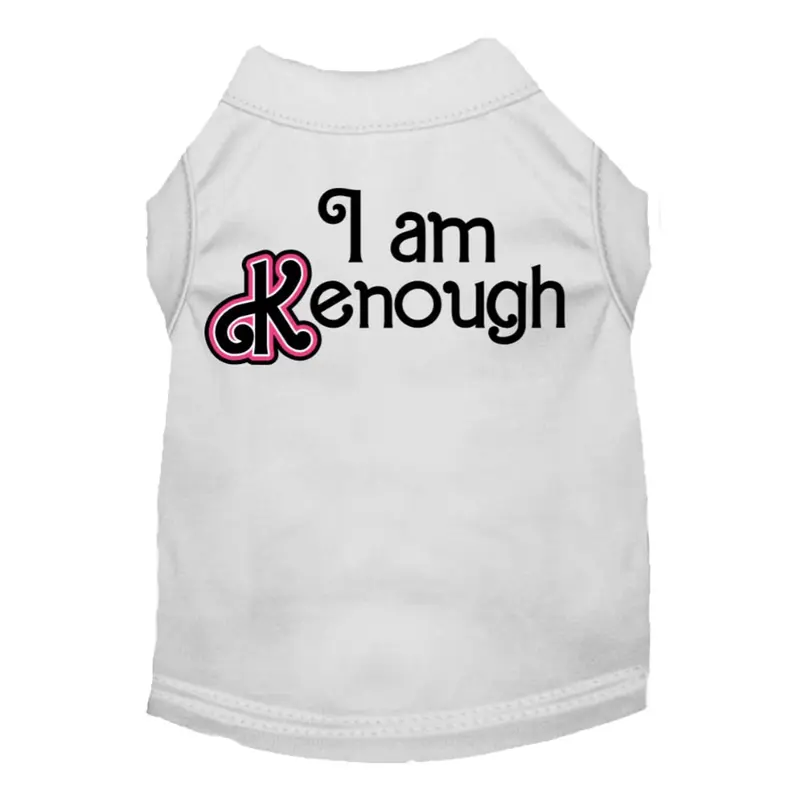 Mirage I am Kenough Dog Shirt - White