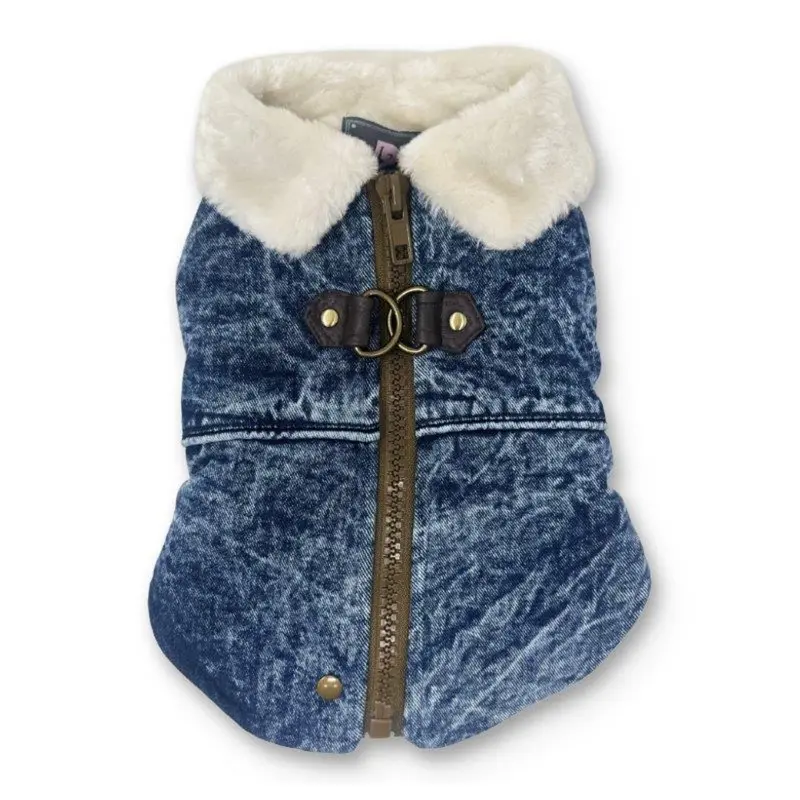 Dogo Furry Runner Dog Coat - Denim