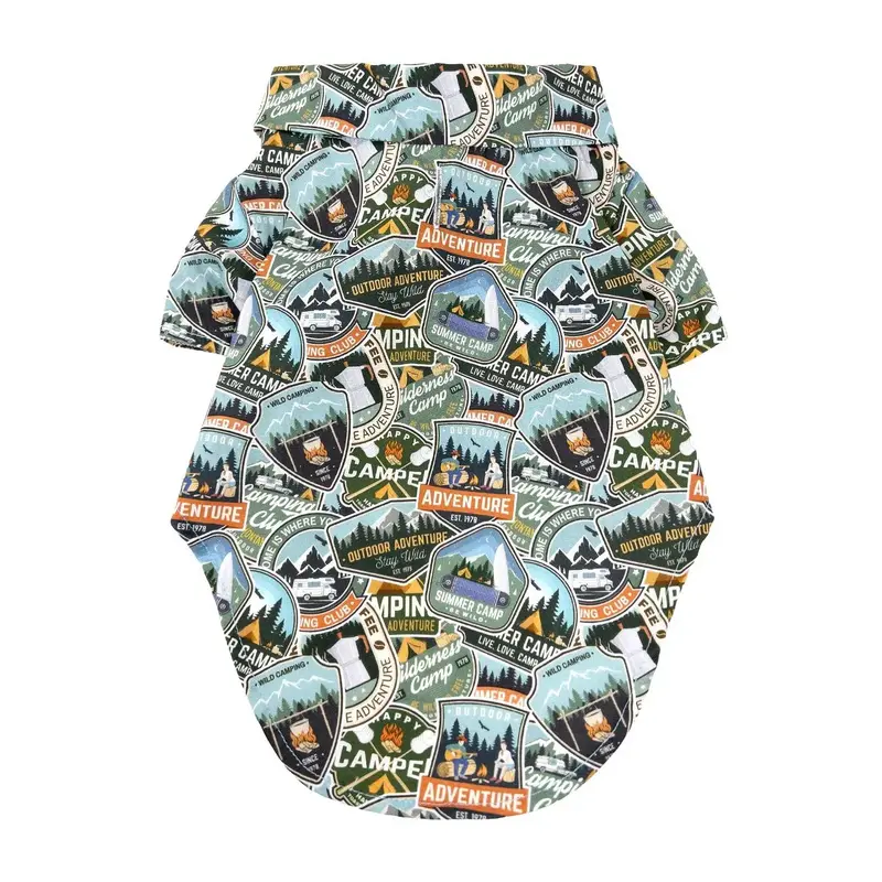 Hawaiian Camp Shirt by Doggie Design - Camping Adventure