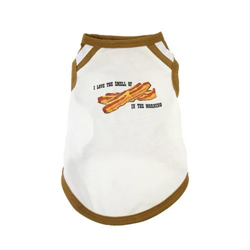 Hip Doggie Attitude Dog Shirt - I Love the Smell of Bacon in the Morning