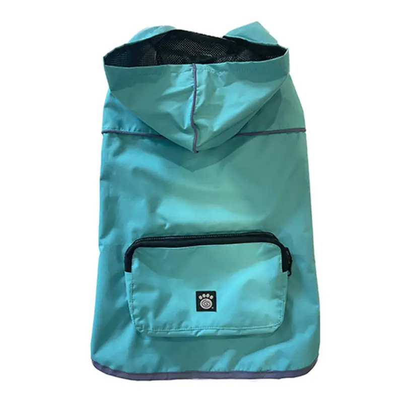 Petrageous Banff Packable Rain Dog Jacket - Aqua