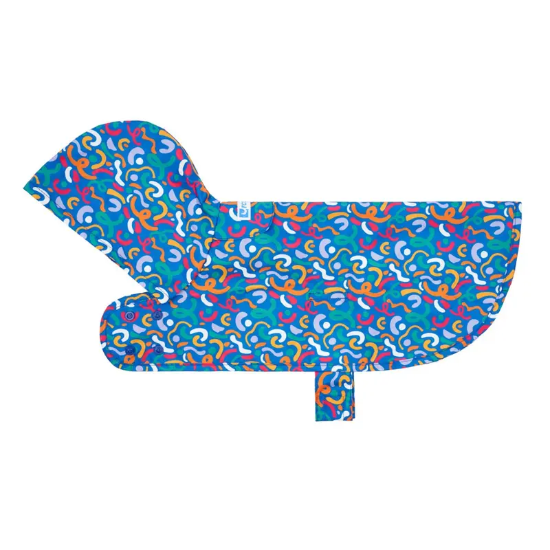 RC Pet Packable Dog Rain Poncho - Squiggles