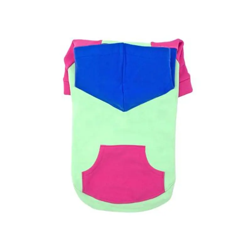 Flex-Fit Color-Block Dog Hoodie by Doggie Design - Pink on Mint