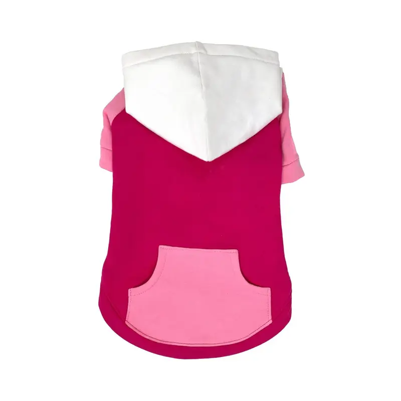 Flex-Fit Color-Block Dog Hoodie by Doggie Design - Pink on Pink