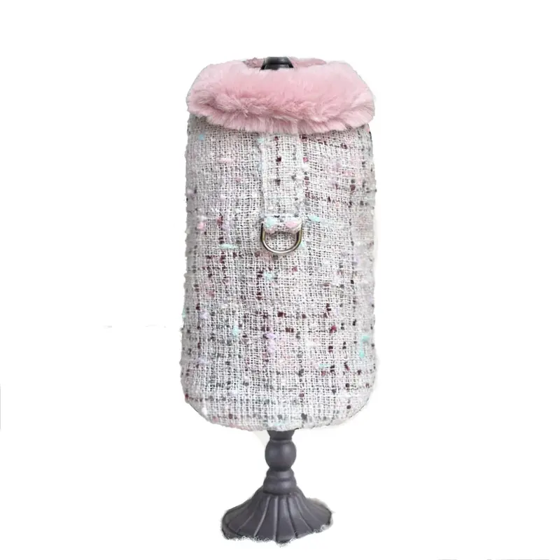 Hello Doggie Annabella Tweed  Dog Coat - Whisper