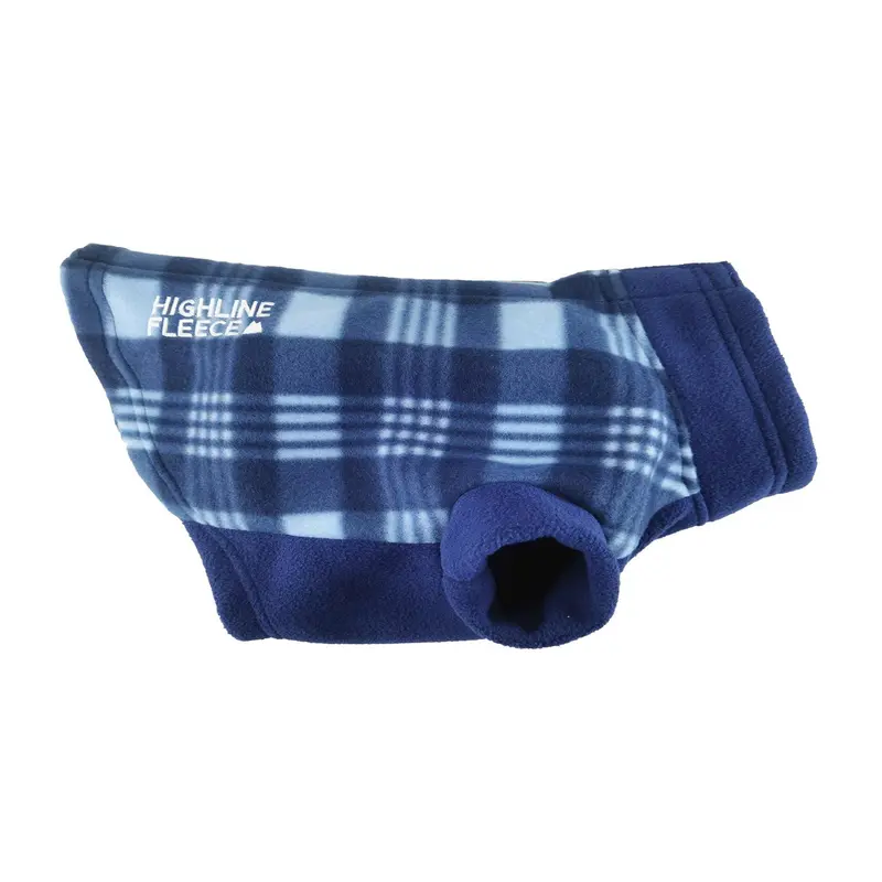 Highline Fleece Dog Coat by Doggie Design - Blue Plaid