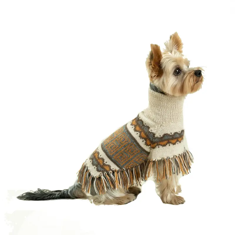 Alqo Wasi Pisac Alpaca Dog Poncho - Earth