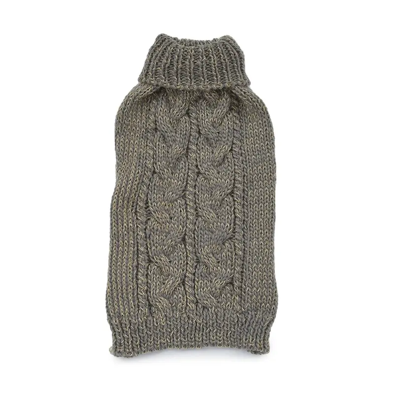 Casual Canine Cable Knit Dog Sweater - Chive