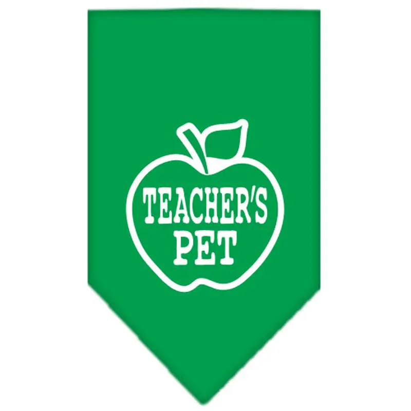 Teacher's Pet Dog Bandana - Emerald Green