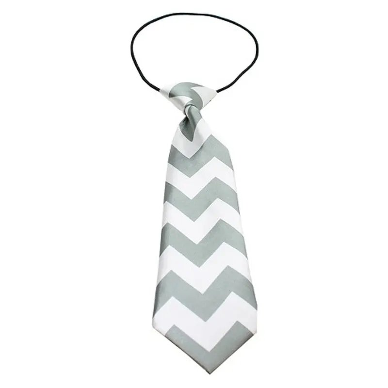 Chevron Big Dog Neck Tie - Gray