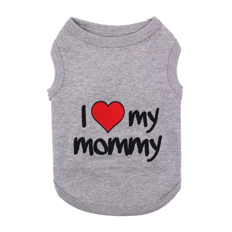Parisian Pet I Love My Mommy Dog Tank - Gray