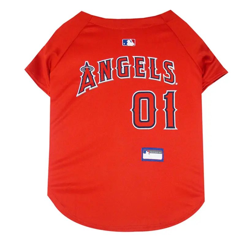 Los Angeles Angels Officially Licensed Dog Jersey - Red