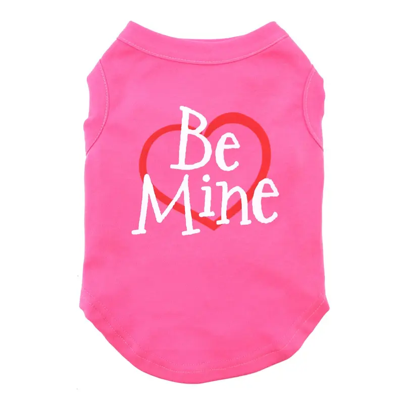 Mirage Be Mine Screen Print Dog Tank - Bright Pink
