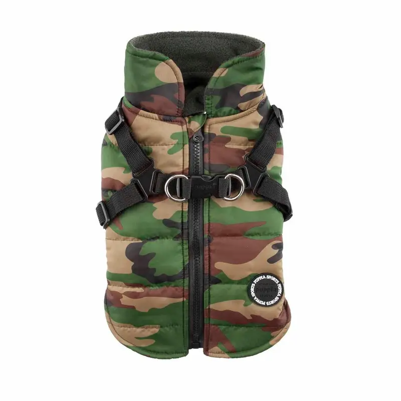 Mountaineer Harness Dog Coat by Puppia - Camo