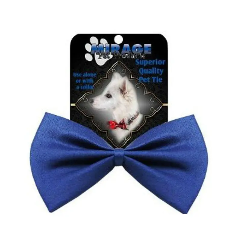 Plain Dog Bow Tie - Blue