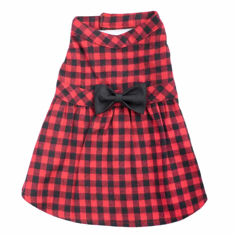 Worthy Dog Buffalo Plaid Dog Dress