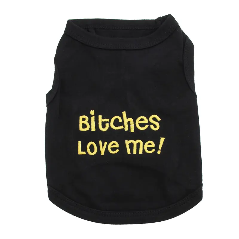 Bitches Love Me Dog Tank by Parisian Pet - Black