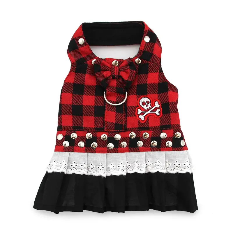 Doggles Biker Dress Dog Harness - Buffalo Plaid 