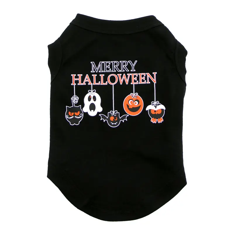 Mirage Merry Halloween Dog and Cat Shirt - Black