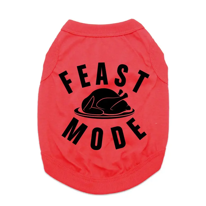 Feast Mode Dog Shirt - Red