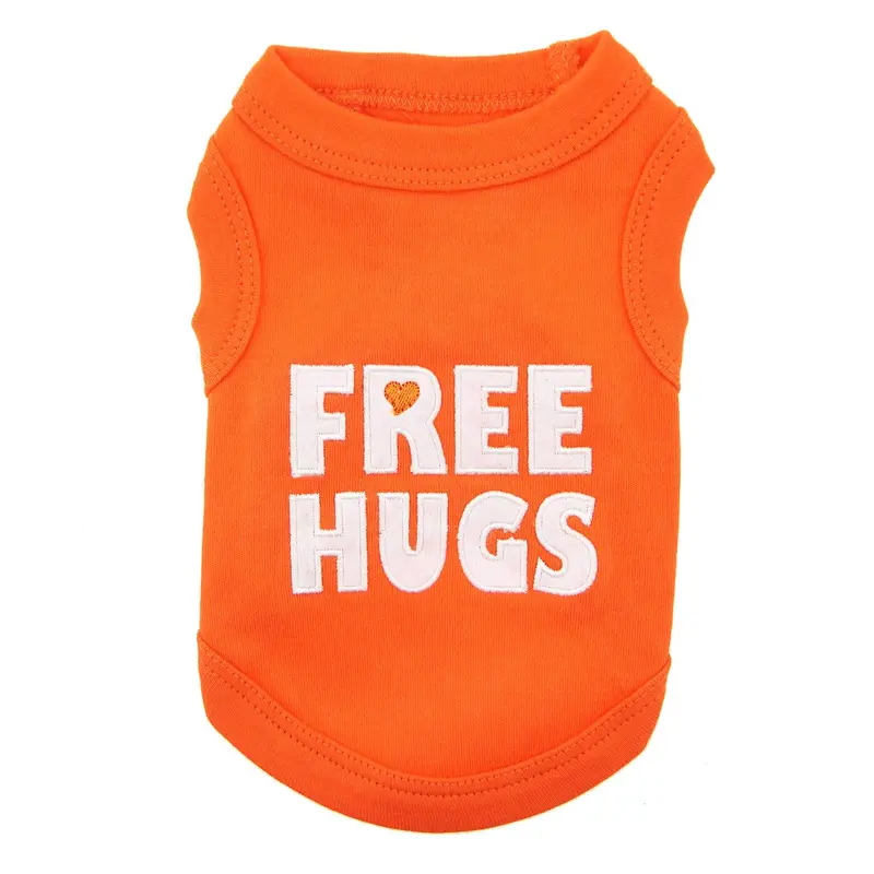Free Hugs Dog Tank by Parisian Pet - Orange