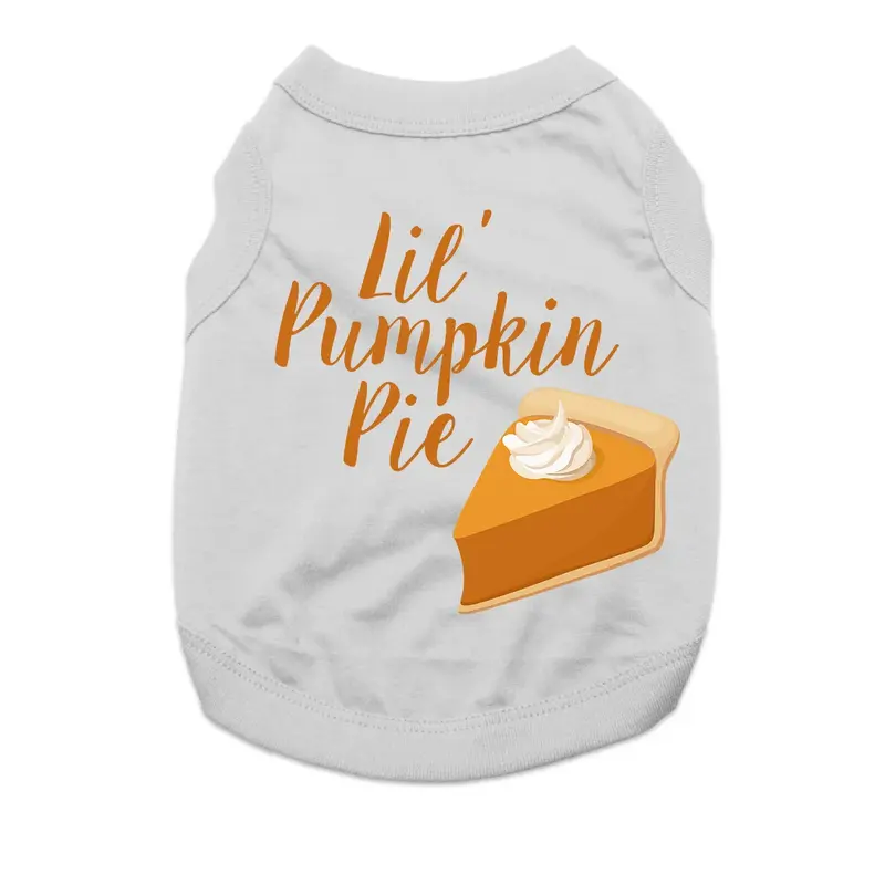 Lil' Pumpkin Pie Dog Shirt - Gray