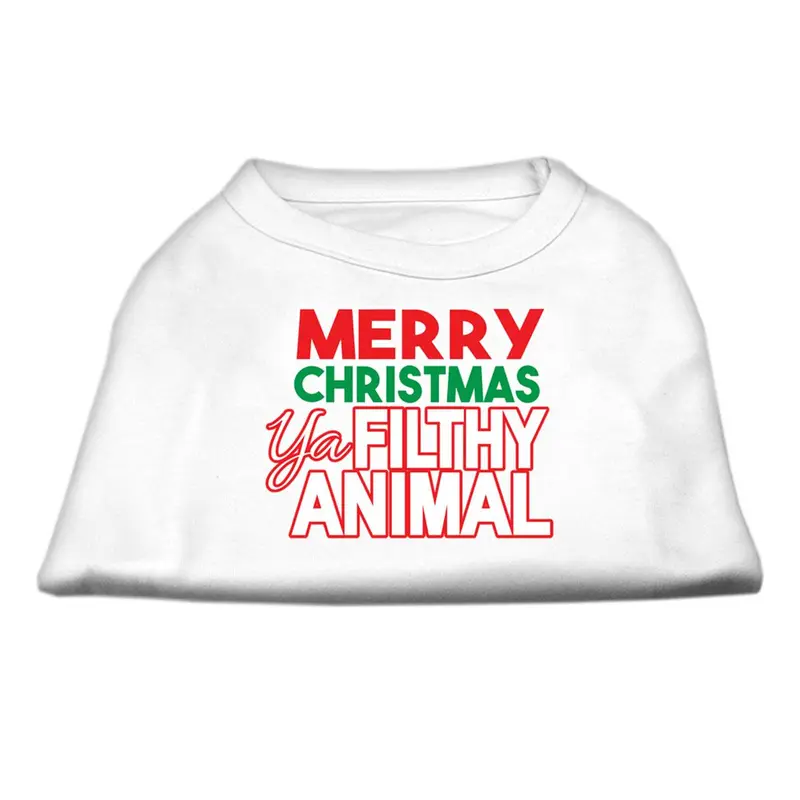 Mirage Ya Filthy Animal Dog and Cat Shirt - White