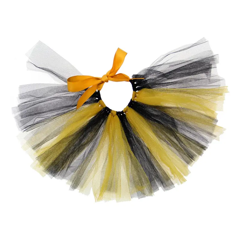 Pawpatu Tulle Dog Tutu - Black/Yellow Gold