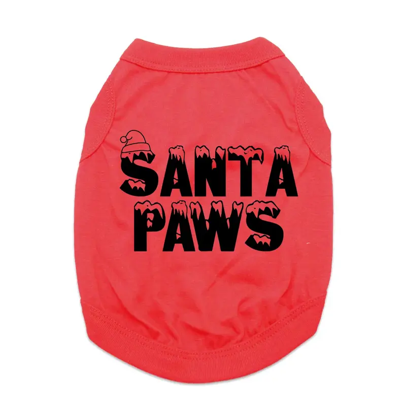 Santa Paws Dog Shirt - Red