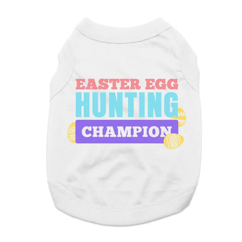 Easter Egg Hunting Champion Dog Shirt - White