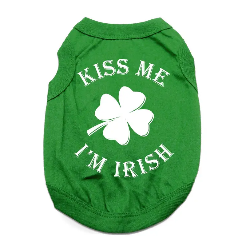 Kiss Me I'm Irish Dog Shirt - Green