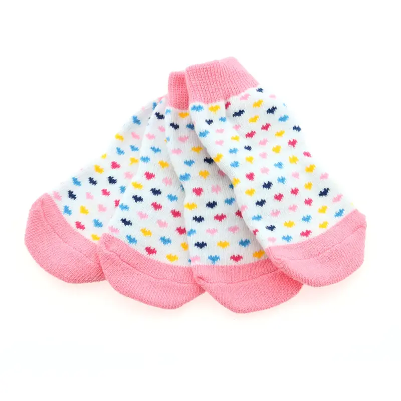 Non-Skid Dog Socks by Doggie Design - Pink and White Hearts