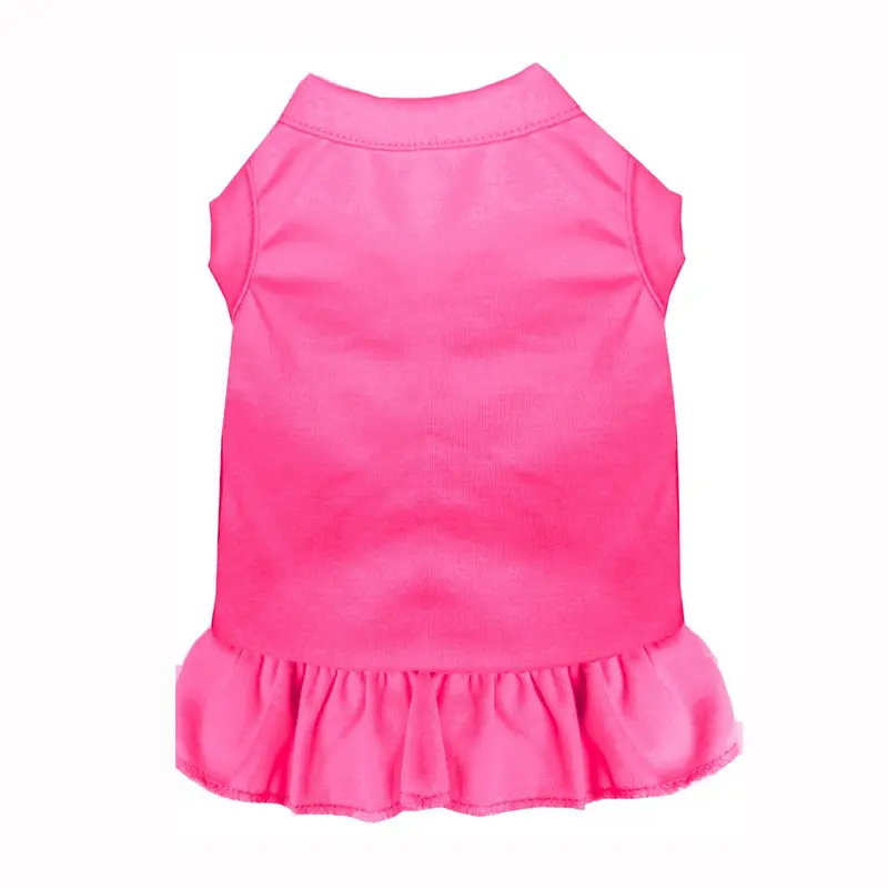 Plain Dog and Cat Dress - Bright Pink
