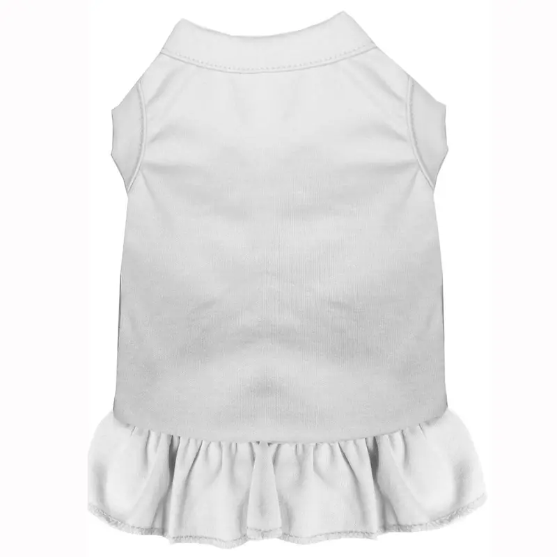 Plain Dog and Cat Dress - White