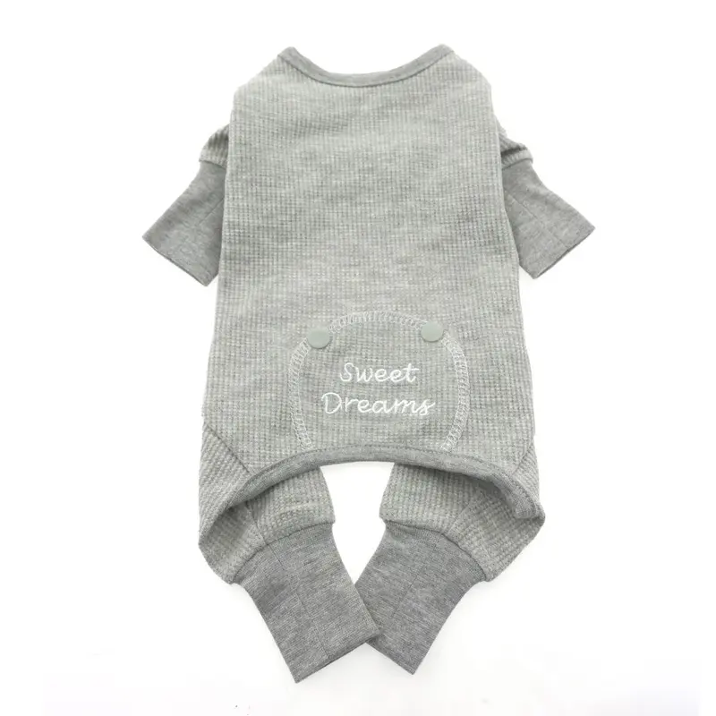 Sweet Dreams Thermal Dog Pajamas by Doggie Design - Alloy Gray