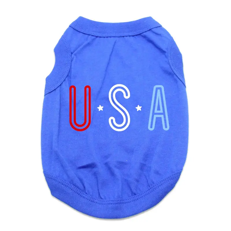 USA Dog Shirt - Blue