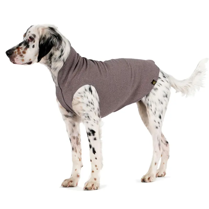 Gold Paw Fleece Dog Jacket - Charcoal Grey