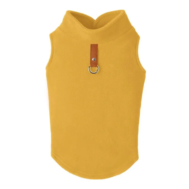 Gooby Fleece Dog Vest - Honey Mustard