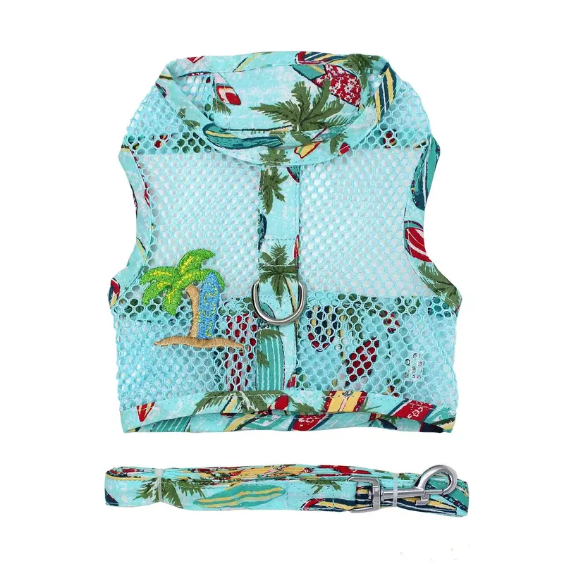 Cool Mesh Dog Harness with Leash by Doggie Design - Surfboards and Palms