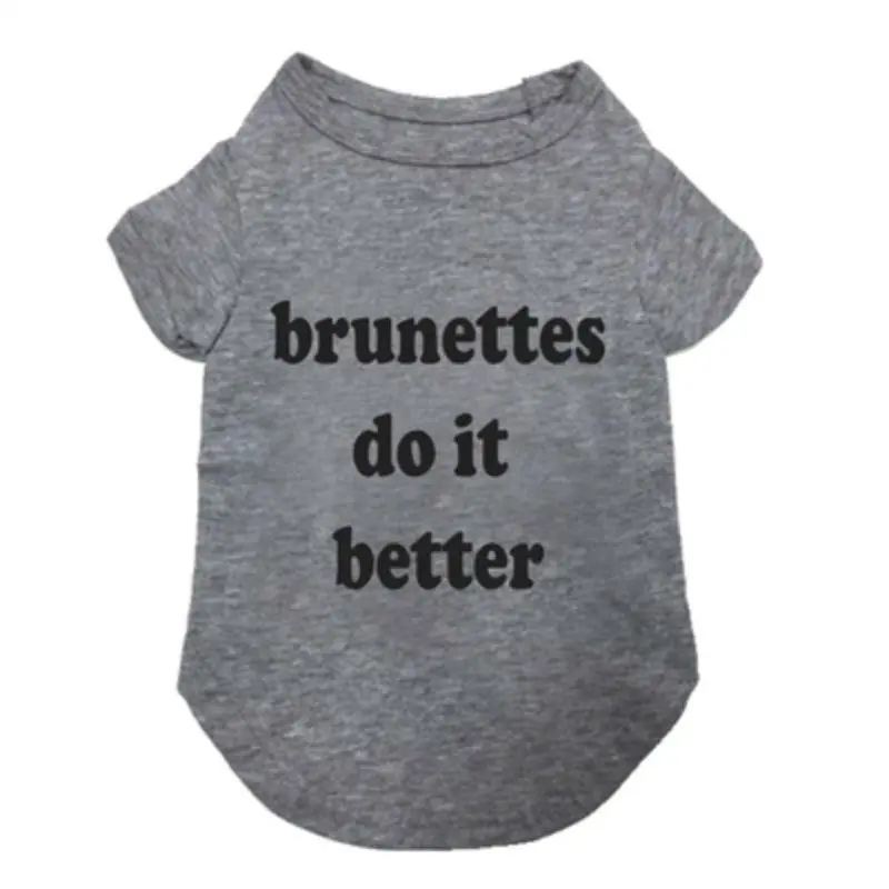 fabdog Brunettes Do It Better Dog T-Shirt - Grey