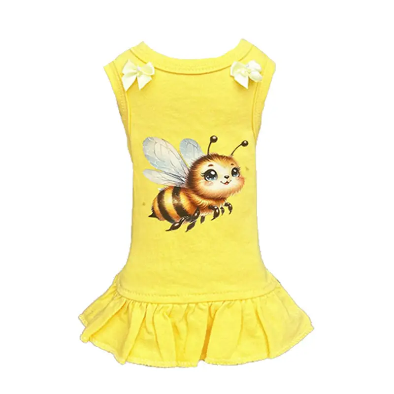 Hello Doggie Queen Bee Dog Dress - Yellow