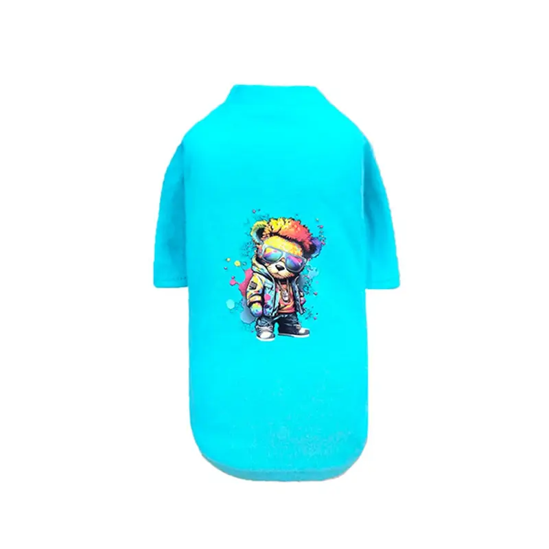 Hello Doggie Punk Brats Dog Tee - Teal